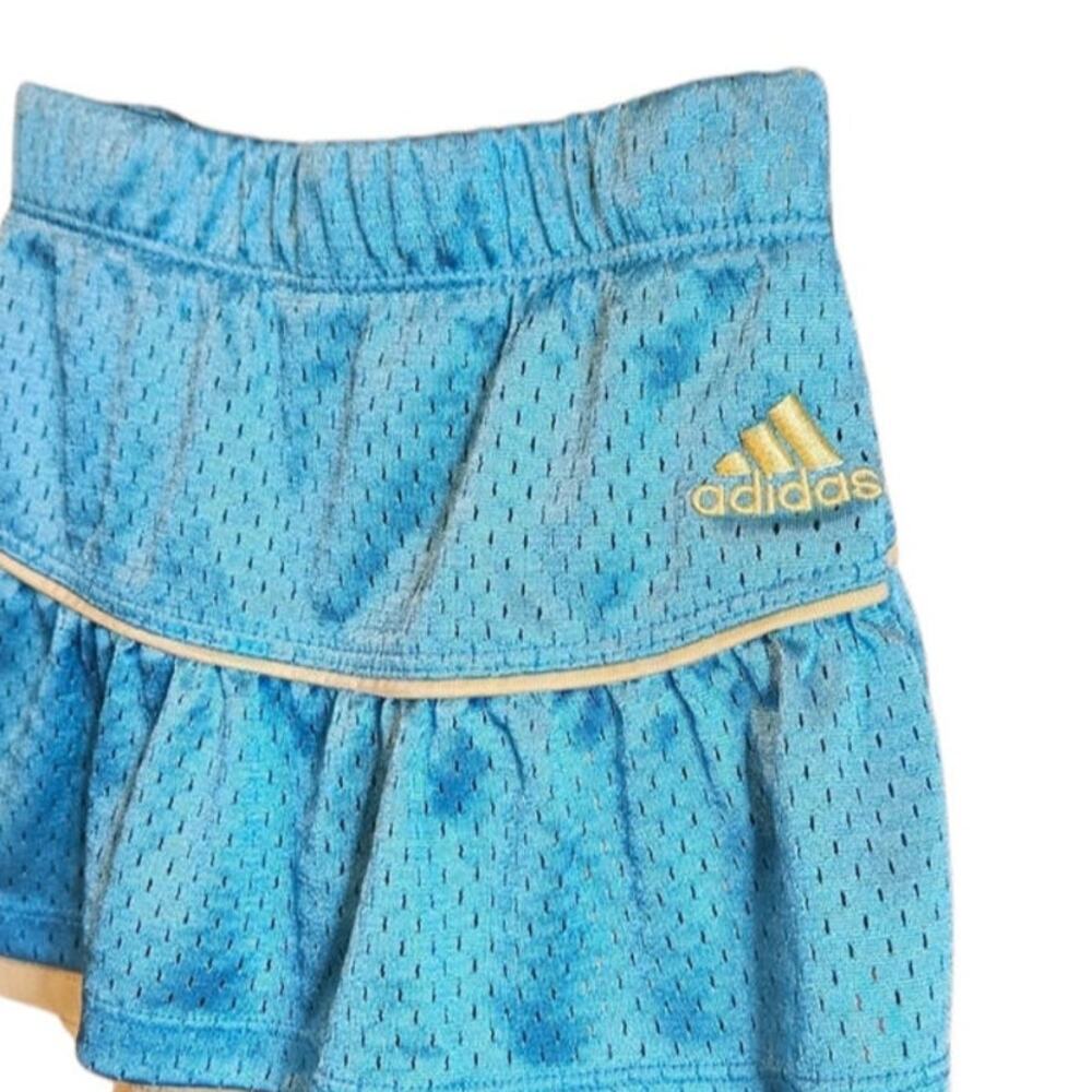 Adidas Skort Athletic Workout Running Blue Yellow Toddler Girl's Size 4T - Picture 2 of 4